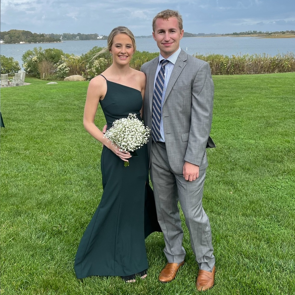 Amsale Green Gown